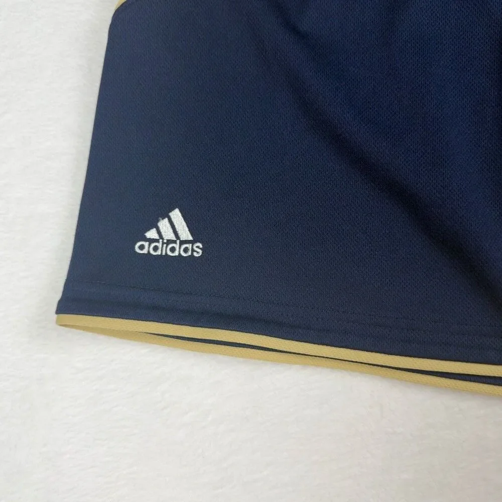 Notre Dame Fighting Irish Adidas Athletic Shorts Mens XL Blue Gold NCAA Gym